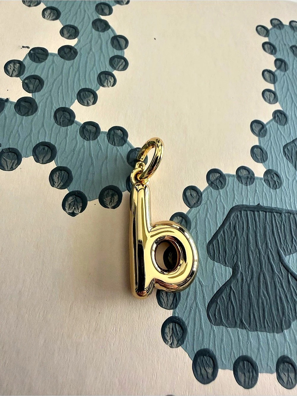 Roxanne Assoulin The Puffy Initial Charm Gold Pendant